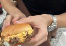 Classic cheeseburger with melted cheese at Smashy Budapest