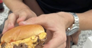 Classic cheeseburger with melted cheese at Smashy Budapest