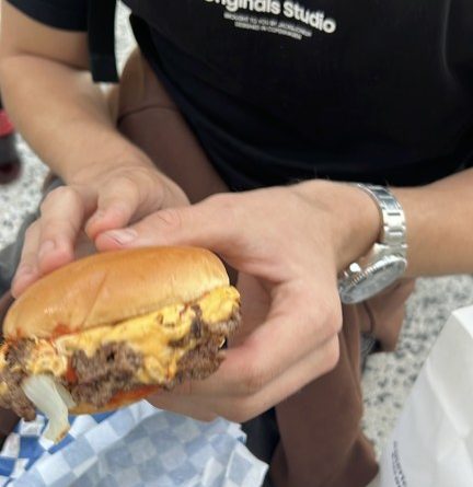 Classic cheeseburger with melted cheese at Smashy Budapest