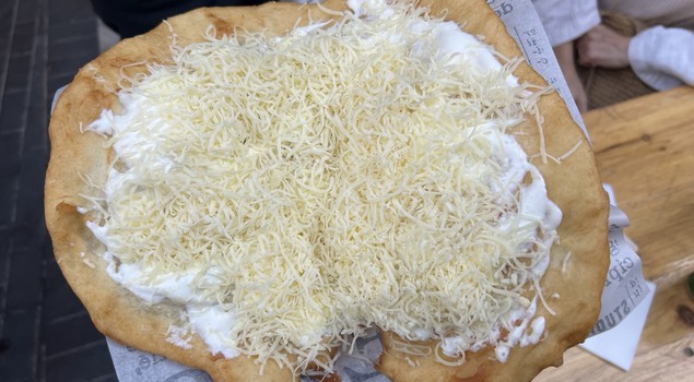 Classic langos at Langos Papi Budapest