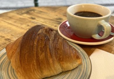 Coffee and croissant breakfast at Bageri Budapest