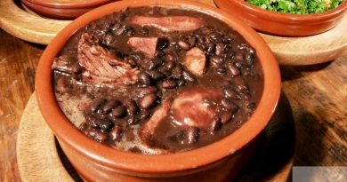 Feijoada, a Brazilian bean and meat stew