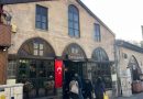 Stone facade and entrance of Tahmis Coffeehouse in Gaziantep
