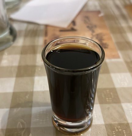 Unicum herbal liqueur served at Frici Papa Budapest